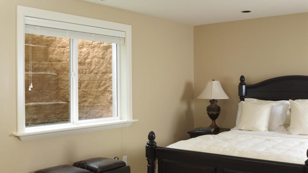Basement bedroom with an egress window in Ohio