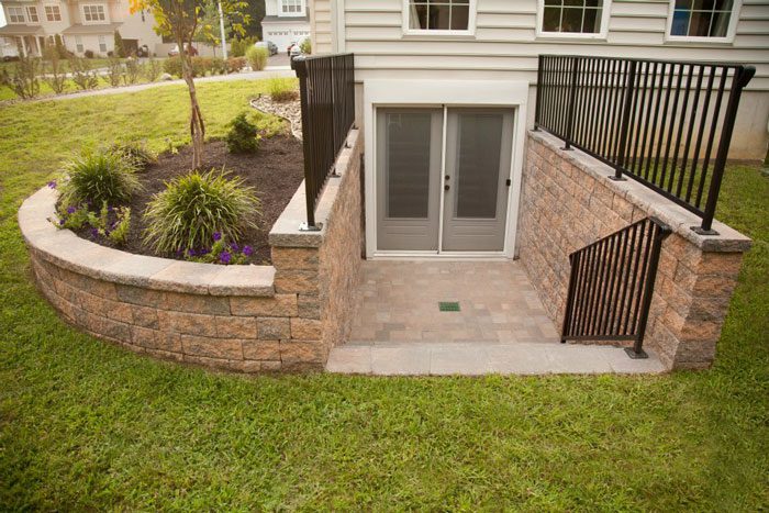 Completed basement walkout installation project in Ohio
